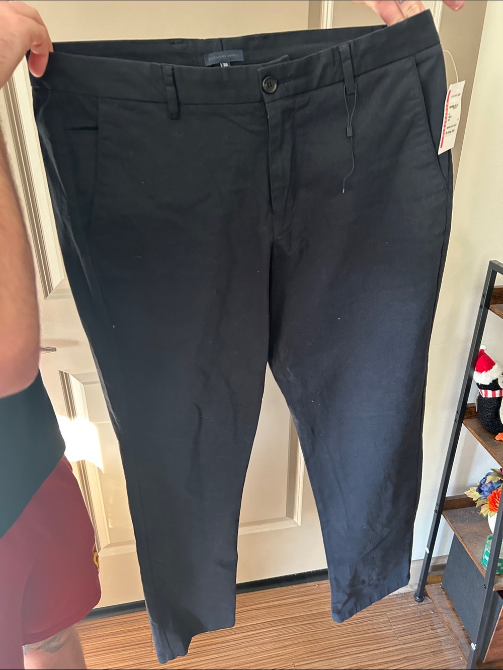Zachary Prell Black Flat-Front Chinos